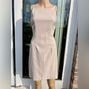 Y2K Beige/Cream & White Striped Dress